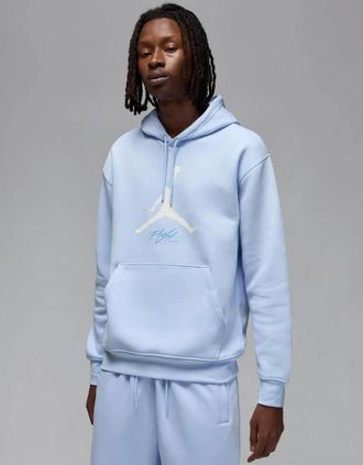 Nike Mens Nike Jordan Flight Hoodie Sky Blue - Size: 42