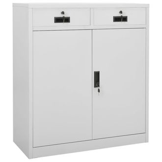 vidaXL Armario De Oficina De Acero Gris Claro 90x40x102 Cm Vidaxl
