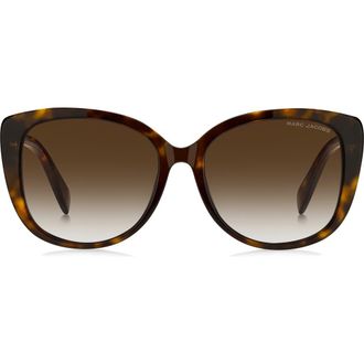Marc Jacobs 57mm Gradient Cat Eye Sunglasses in Havana/Brown at Nordstrom Rack