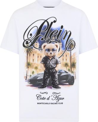 Philipp Plein Round Neck T-Shirt Teddy Racing