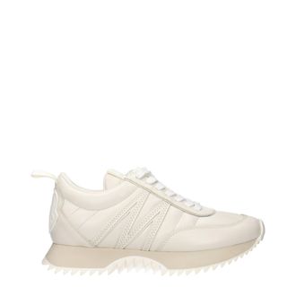 Moncler Beige Leather Low Top Womens Sneakers