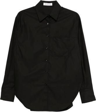Frankie Shop Camicia Lui con orlo curvo - Nero