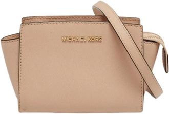 Michael Kors Pre-owned Cross Body Bags, female, Beige, Size: ONE SIZE Pre-owned Leather Shoulder Bag