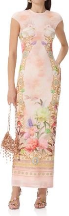 AFRM Cody Dew Drop Maxi Dress In Shell Scene