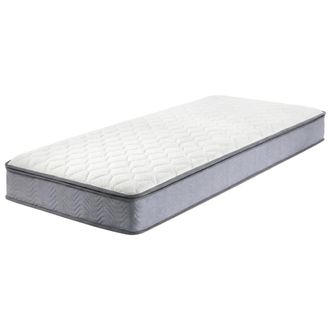 Beliani Beliani - Colch&oacute;n De Muelles Embolsados Blanco Con Tela Gris 90 X 200 Cm Firme Splendour