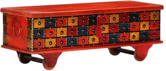 vidaXL Storage Box Red 110x40x40 cm Solid Acacia Wood vidaXL