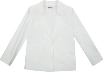 Patrizia Pepe Blazer Corto - Heren - Blazers - Wit - 2XL - Leer - Jassen