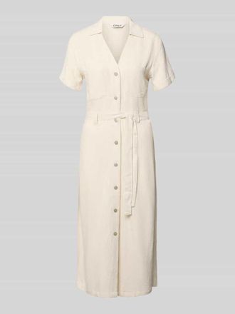 Only Schmales Freizeitkleid aus Viskose-Leinen-Mix Modell SIESTA in Sand, Gr&ouml;&szlig;e XL