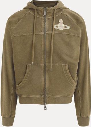 Vivienne Westwood Raglan Zip Hoodie Washed Felpa Green XXL Men