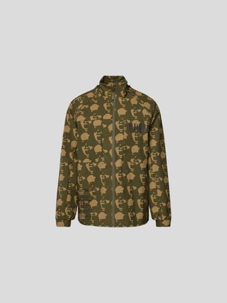 Puma Jacke mit Allover-Muster in Mittelbraun, Gr&ouml;&szlig;e XL