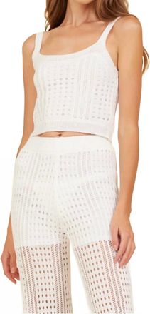 Surf Gypsy Knit Cropped Tank In White