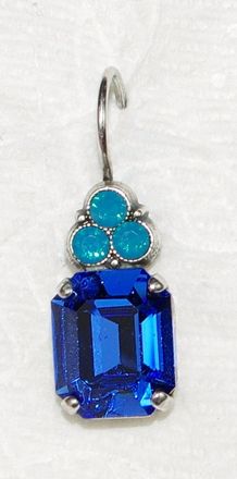 Mariana Womens Zhang Earrings In Blue / Teal