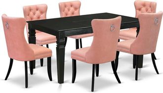East West Furniture 7 Piece Dining Set