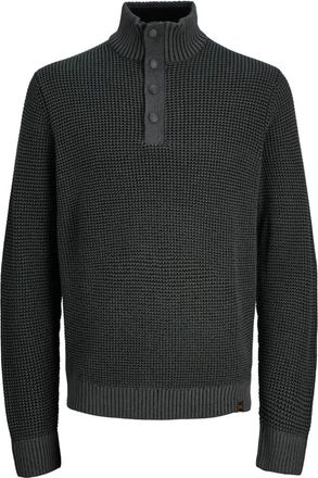 Jack & Jones Truien & Vesten, Dames, Zwart, L, Hoge Hals Gebreide Trui Zwart/Twist