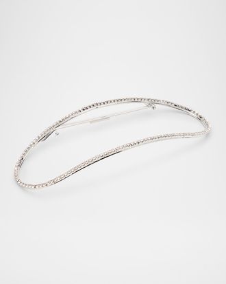 Lelet NY Vera Crystal Stainless Steel Barrette