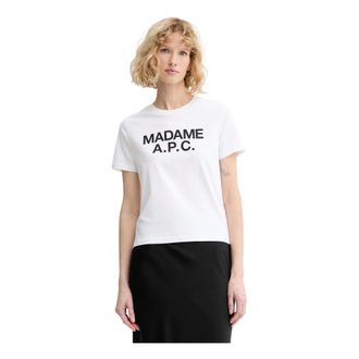 A.P.C. Mujer, Camisetas, Blanco, Talla: M