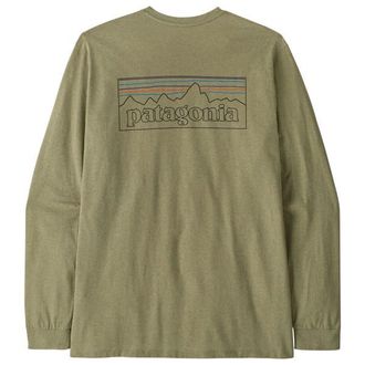 Patagonia L/S P-6 Logo Responsibili-Tee Longsleeve f&uuml;r Herren | oliv
