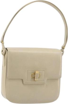 Gucci Pre-owned Vintage Schoudertas - Dames - Vintage Schoudertas - Beige - ONE Size - Leer - Vintage