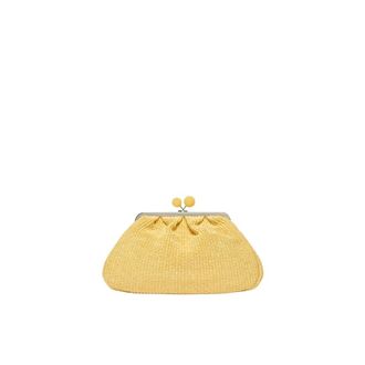Max Mara Pasticcino Bag Medium Effetto Rafia - Bags - Mujer - Amarillo - ONE SIZE