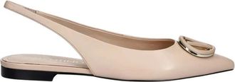 Valentino Schoenen, Dames, Beige, 36 EU, Leer, Slingback Plat