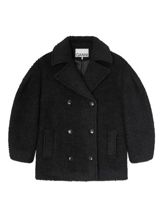 Ganni double-breasted jacket - women - Fabric - 36 - Black