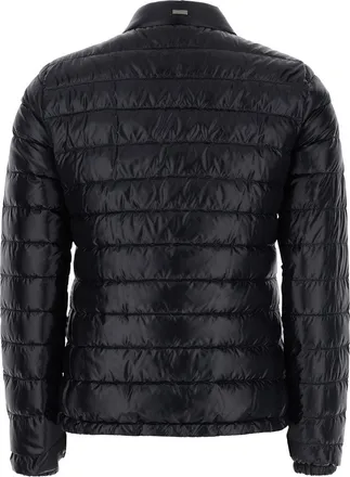 Herno Womens Quilted Puffer Jacket Black Tech Fabric Polyamide