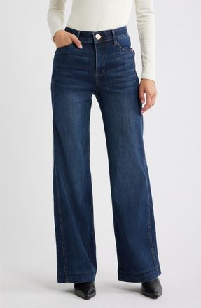 Wit & Wisdom Gracie Skyrise Wide Leg Jeans in Blue/indigo at Nordstrom, Size 16
