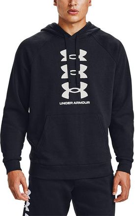 Under Armour Rival Fleece Multilogo Logo Hoodie Black 1357094-001