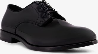 Doucal's Mens Patent Leather Lace-Up Shoes Black Flat