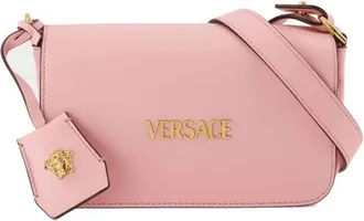 Versace Tag Foldover Top Mini Shoulder Bag