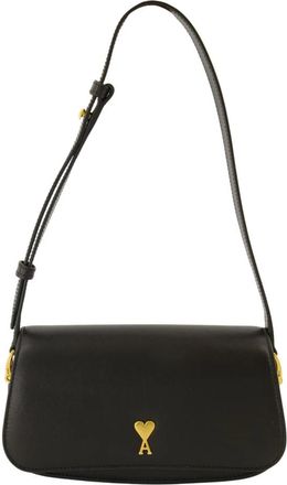 Ami Paris Paris Schoudertas - unisex - Schoudertassen - Zwart - ONE Size - Leer - Tassen