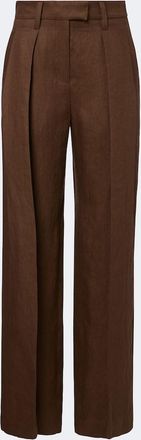 Brunello Cucinelli Monili linen wide-leg pants