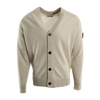 Stone Island Vest - Heren - Vesten - Beige - M - Wol - Truien & Vesten
