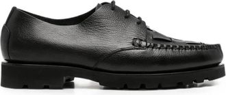 Hereu Woven-panel Lug-sole Derby Shoes