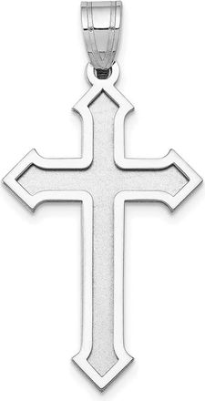 Diamond2Deal 14k White Gold Passion Cross Pendant