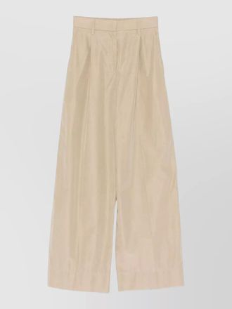 Forte_Forte relaxed wide leg trousers pleated front