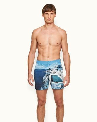 Orlebar Brown Bulldog Mid-Length Swim Shorts in Roc Pool Ii at Nordstrom, Size 40