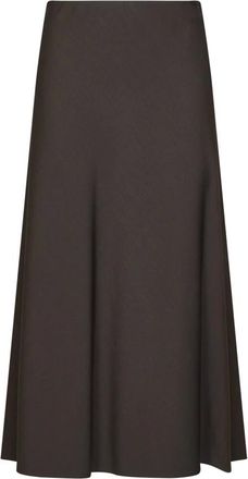 Brunello Cucinelli Rokken, Dames, Bruin, XS, Wol, Twill Flute Rok