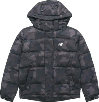 New Balance Winter Camouflage Down Parka Asia Sizing Grey Black NPA4S021MIX