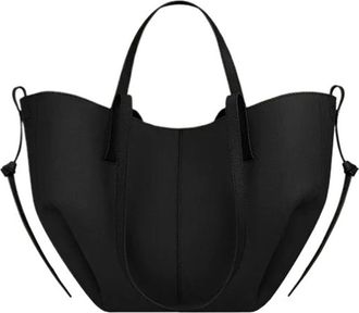 Generic Compatible For Large Capacity Womens Handbag, Leather Pleated Wing Bag, One Shoulder Underarm(Black B,Style C)