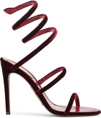 Rene Caovilla Rode Sandalen Verhogen Stijl Comfortabel - Dames - Sandalen met hakken - Rood - 38 EU - Schoenen