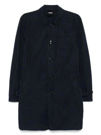 Aspesi single-breasted raincoat - men - Polyamide/Polyester - L - Blue