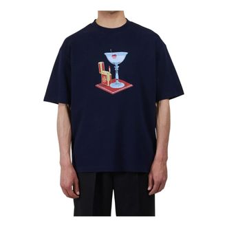 Dr&ocirc;le de Monsieur T-Shirt Cocktail - male - Drole de Monsieur - T-Shirts - Blue - M - Tops