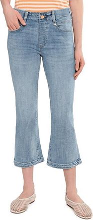 Liverpool L.A. Petite Mid-rise Gia Glider Pull-on Crop Flare With Tulip Back Slit 23.5 Inseam Womens Jeans Bryce Canyon : 16P 23.5