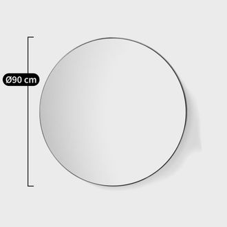 La Redoute Interieurs Ronde spiegel in staalmetaal &Oslash;90 cm, Iodus