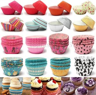 Trade Shop Trade Shop - Kit Pirottini Carta Oleata Cupcake Cases Per Stampi Torta Muffin Colori Misti