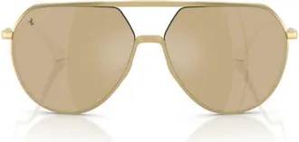 Ferrari 59mm Polarized Pilot Sunglasses in Matte Gold/yellow Gold at Nordstrom
