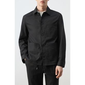 Mango Patch Pocket Jacket in Black at Nordstrom, Size X-Large