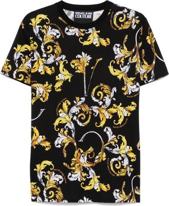 Versace Jeans Couture T-shirt Barocco con stampa - Nero