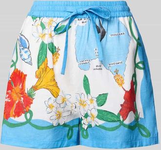 Seafolly Shorts aus Leinen-Mix in Blau, Gr&ouml;&szlig;e XS